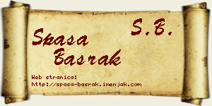 Spasa Basrak vizit kartica